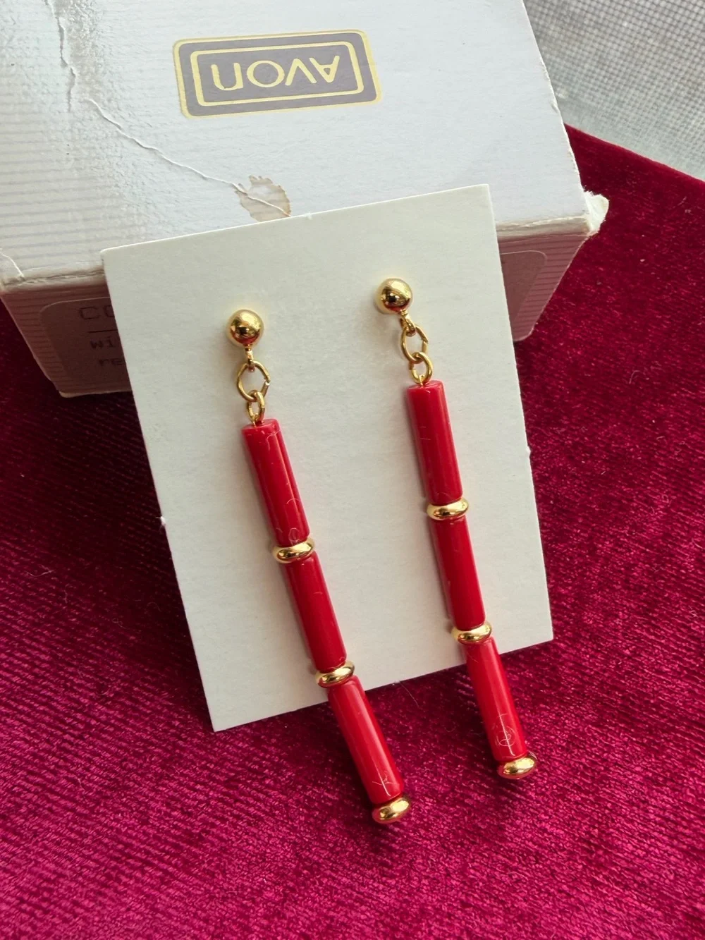 Vintage Avon 1986 Color Play Pierced Earrings